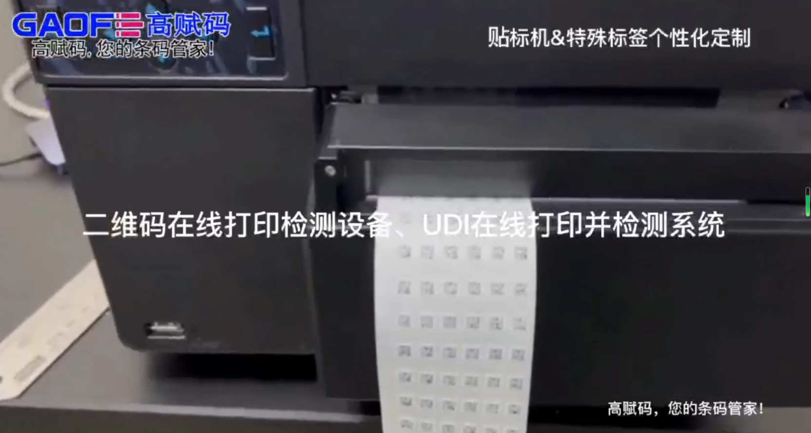 高賦碼二維碼在線打印檢測設(shè)備、UDI在線打印并檢測系統(tǒng)